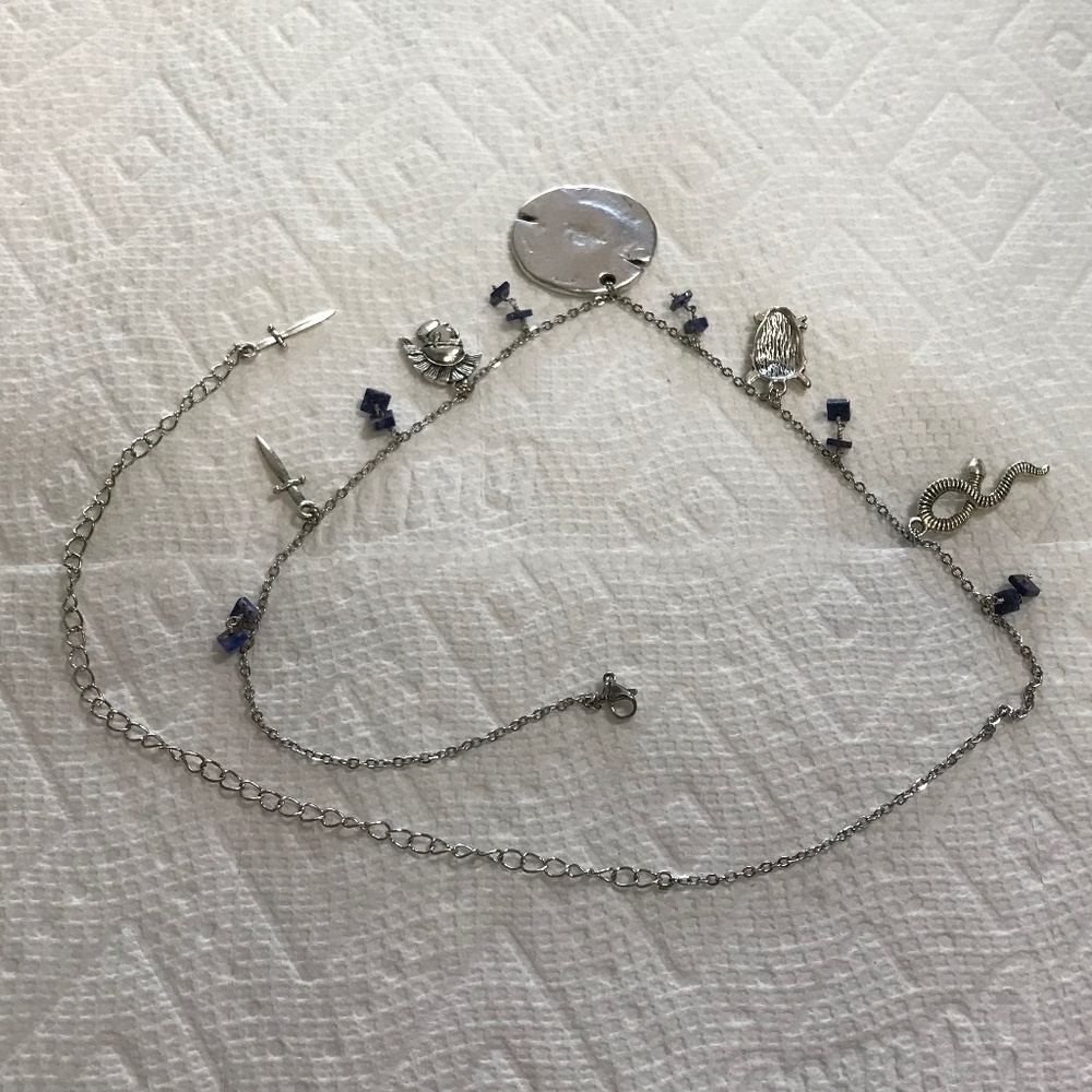 Athena Minerva Greek Roman Goddess Wisdom & War Handmade Necklace, Lapis Lazuli - Picture 12 of 15